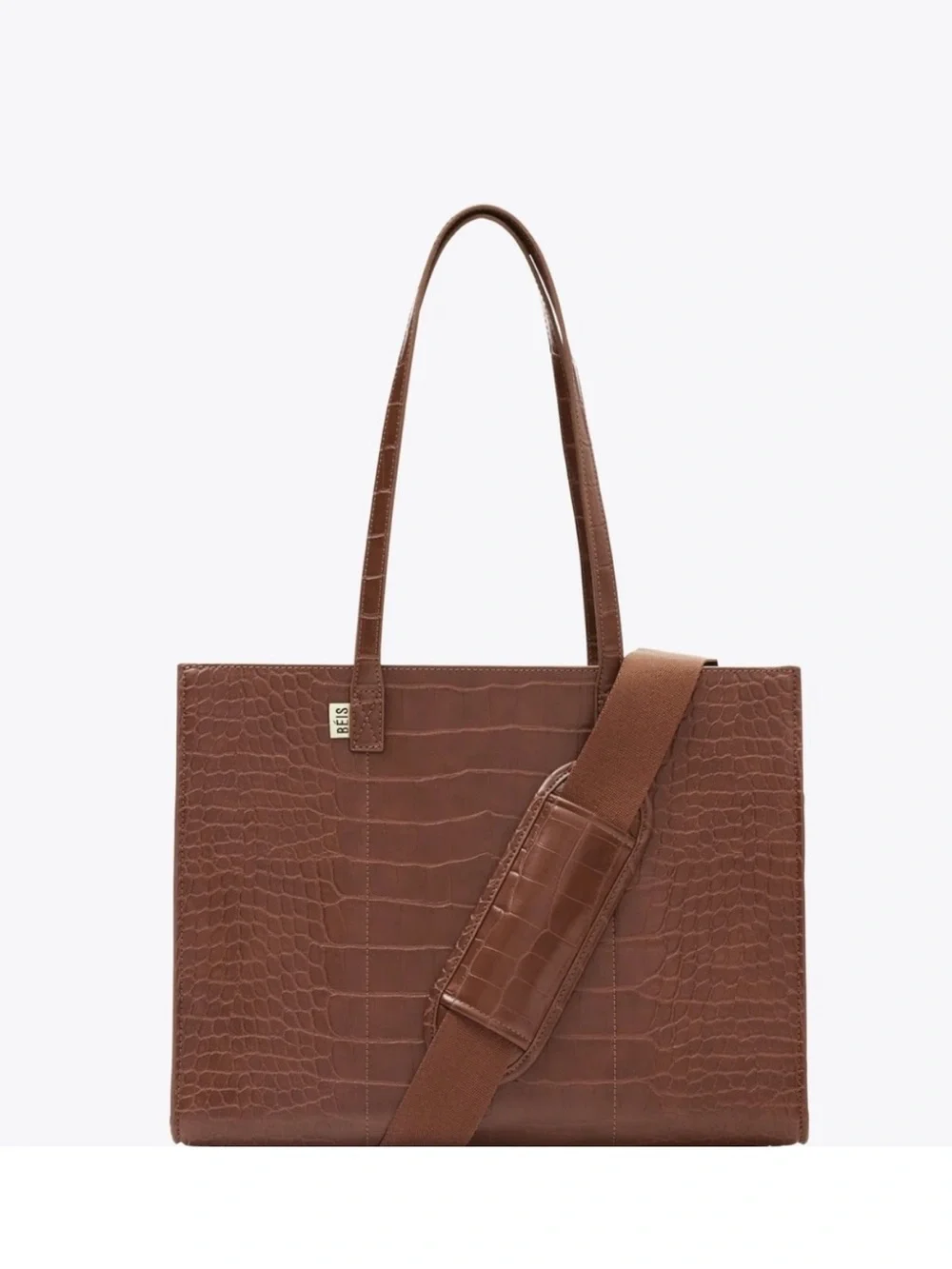 NWT BEIS | The Work Tote | Maple Croc - Picture 1 of 12